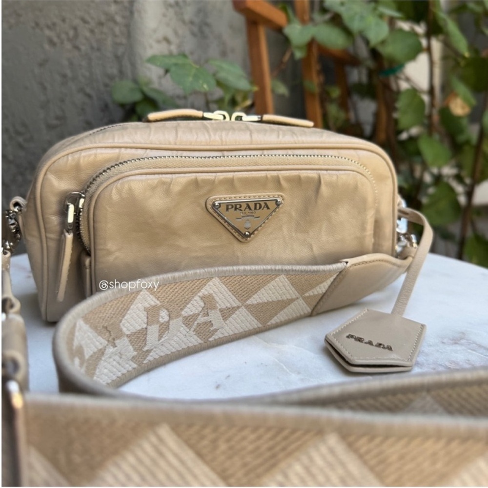 Prada Nappa Antique Leather Multi Pocket Crossbody - Picture 1 of 15